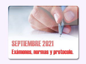Exámenes septiembre 2021