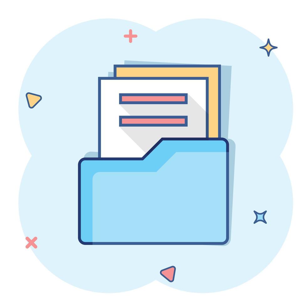 Criterios de evaluación por materias según normativa vigente 2024/25 17 cartoon document icon in comic style archive data file sign illustration pictogram document business splash effect concept vector